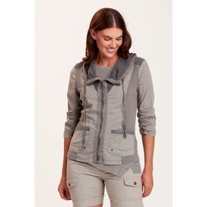 XCVI Fjord Zip Up Grey Jacket Size Petite Large